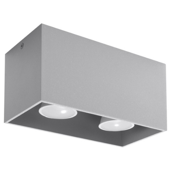Sollux Quad szürke mennyezeti lámpa (SOL-SL.0382) GU10 2 izzós IP20