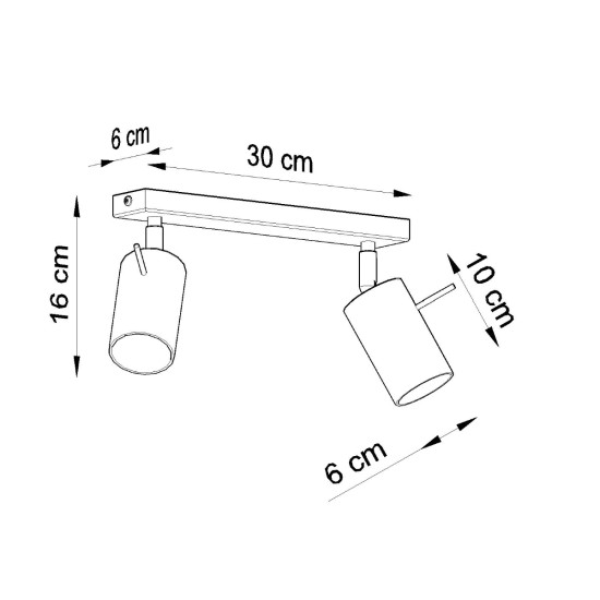 Sollux Ring 2 króm mennyezeti lámpa (SOL-SL.0728) GU10 2 izzós IP20