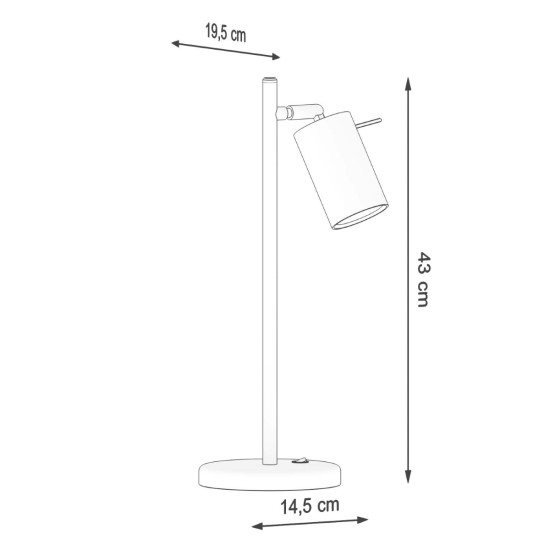 Sollux Ring fehér asztali lámpa (SOL-SL.1090) GU10 1 izzós IP20