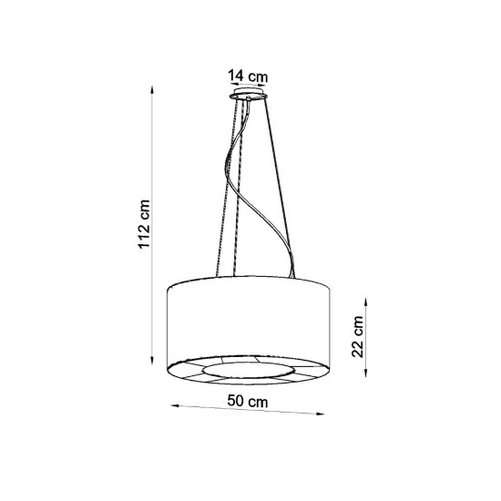 Sollux Saturno 50 fehér függesztett lámpa (SOL-SL.0747) E27 5 izzós IP20