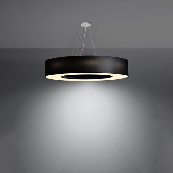 Sollux Saturno 90 fekete-fehér függesztett lámpa (SOL-SL.0796) E27 8 izzós IP20