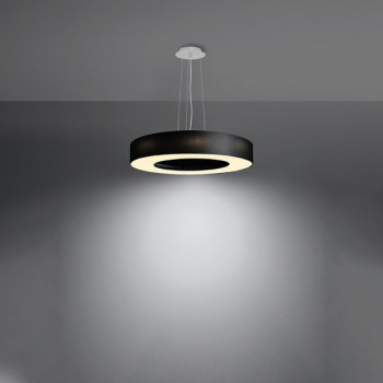 Sollux Saturno Slim 50 fekete-fehér függesztett lámpa (SOL-SL.0750) E27 5 izzós IP20