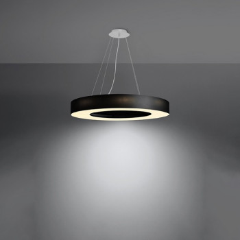Sollux Saturno Slim 70 fekete-fehér függesztett lámpa (SOL-SL.0754) E27 6 izzós IP20