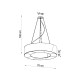 Sollux Saturno Slim 70 fekete-fehér függesztett lámpa (SOL-SL.0754) E27 6 izzós IP20