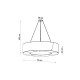Sollux Saturno Slim 90 fekete-fehér függesztett lámpa (SOL-SL.0798) E27 8 izzós IP20