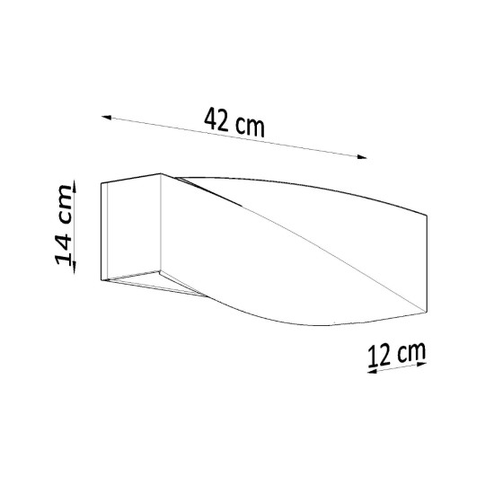 Sollux Sigma szürke fali lámpa (SOL-SL.0869) E27 1 izzós IP20