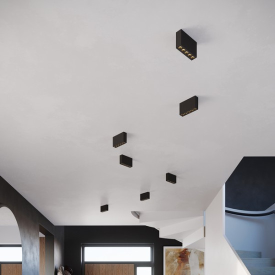 Sollux Sole fekete LED mennyezeti lámpa (SOL-SL.1212) LED 5 izzós IP20