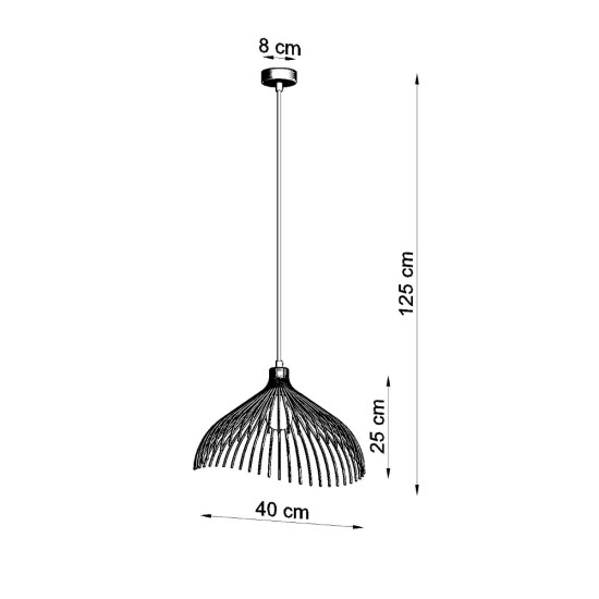 Sollux Umb fehér függesztett lámpa (SOL-SL.0664) E27 1 izzós IP20
