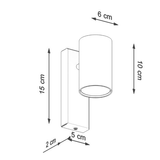 Sollux Utti fekete falikar (SOL-SL.1077) GU10 1 izzós IP20