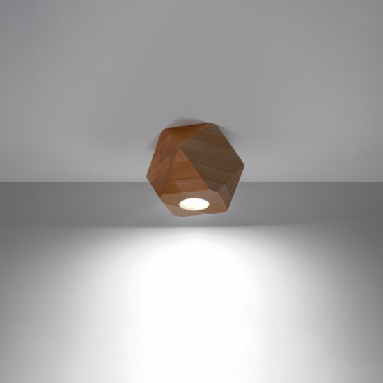 Sollux Woody 1 natúr mennyezeti lámpa (SOL-SL.1009) GU10 1 izzós IP20