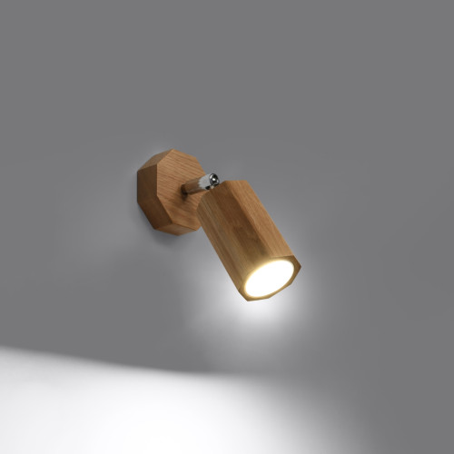 Sollux Zeke tölgy színű falikar (SOL-SL.1028) GU10 1 izzós IP20