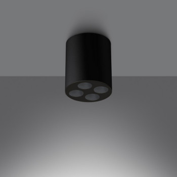 Sollux Zoe fekete LED mennyezeti lámpa (SOL-SL.1210) LED 4 izzós IP20