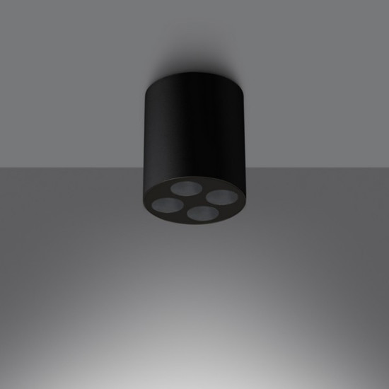 Sollux Zoe fekete LED mennyezeti lámpa (SOL-SL.1210) LED 4 izzós IP20