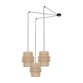 TK Lighting Calisto barna függesztett lámpa (TK-5403) E27 3 izzós IP20