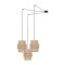 TK Lighting Calisto barna függesztett lámpa (TK-5403) E27 3 izzós IP20