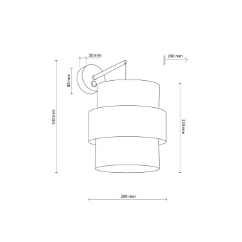 TK Lighting Calisto fehér falikar (TK-5956) E27 1 izzós IP20