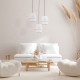 TK Lighting Calisto fehér függesztett lámpa (TK-5975) E27 3 izzós IP20