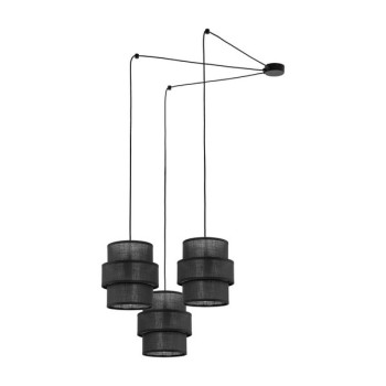 TK Lighting Calisto fekete függesztett lámpa (TK-5976) E27 3 izzós IP20