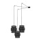 TK Lighting Calisto fekete függesztett lámpa (TK-5976) E27 3 izzós IP20
