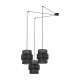 TK Lighting Calisto fekete függesztett lámpa (TK-5976) E27 3 izzós IP20
