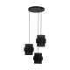 TK Lighting Calisto fekete függesztett lámpa (TK-5981) E27 3 izzós IP20
