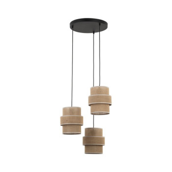TK Lighting Calisto barna függesztett lámpa (TK-6098) E27 3 izzós IP20