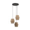 TK Lighting Calisto barna függesztett lámpa (TK-6098) E27 3 izzós IP20