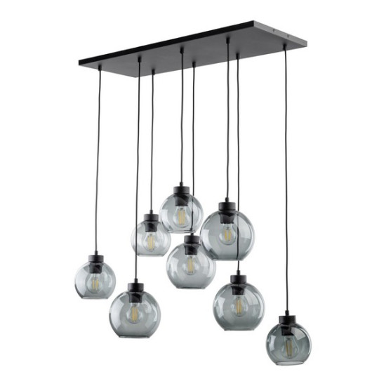 TK Lighting Cubus füstszínű függesztett lámpa (TK-4113) E27 8 izzós IP20