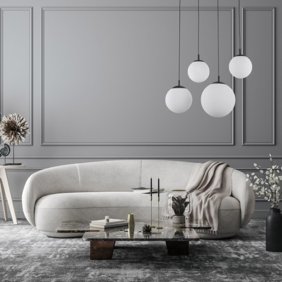 TK Lighting Esme fehér-fekete függesztett lámpa (TK-4790) E27 4 izzós IP20