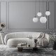TK Lighting Esme fehér-fekete függesztett lámpa (TK-4790) E27 4 izzós IP20