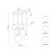 TK Lighting Esme fehér-fekete függesztett lámpa (TK-4793) E27 6 izzós IP20