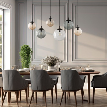 TK Lighting Esme füstszínű függesztett lámpa (TK-4797) E27 6 izzós IP20