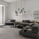 TK Lighting Esme átlátszó-szürke-barna függesztett lámpa (TK-4863) E27 7 izzós IP20