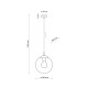 TK Lighting Esme grafit-átlátszó függesztett lámpa (TK-5379) E27 1 izzós IP20