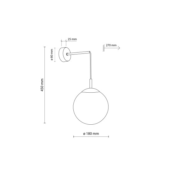 TK Lighting Esme fehér falikar (TK-5388) E27 1 izzós IP20