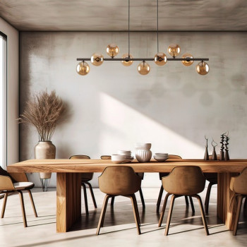 TK Lighting Estera barna függesztett lámpa (TK-4340) G9 9 izzós IP20