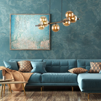 TK Lighting Estera barna függesztett lámpa (TK-4506) G9 7 izzós IP20