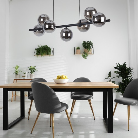 TK Lighting Estera fekete függesztett lámpa (TK-5666) G9 7 izzós IP20