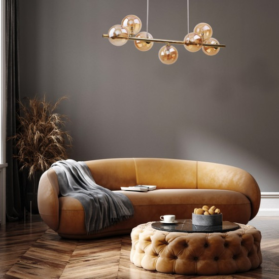 TK Lighting Estera arany függesztett lámpa (TK-5668) G9 7 izzós IP20
