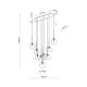 TK Lighting Estera fekete függesztett lámpa (TK-6148) G9 9 izzós IP20