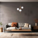 TK Lighting Estera Wood fehér-barna függesztett lámpa (TK-10271) G9 3 izzós IP20
