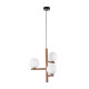 TK Lighting Estera Wood fehér-barna függesztett lámpa (TK-10271) G9 3 izzós IP20