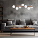 TK Lighting Estera Wood fehér-barna függesztett lámpa (TK-10272) G9 7 izzós IP20