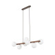 TK Lighting Estera Wood fehér-barna függesztett lámpa (TK-10272) G9 7 izzós IP20
