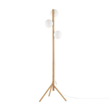 TK Lighting Estera Wood fehér-bézs állólámpa (TK-5809) G9 3 izzós IP20