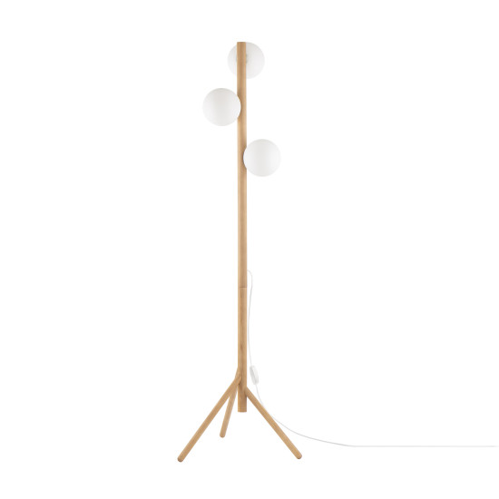 TK Lighting Estera Wood fehér-bézs állólámpa (TK-5809) G9 3 izzós IP20
