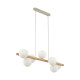TK Lighting Estera Wood fehér-bézs függesztett lámpa (TK-5905) G9 7 izzós IP20