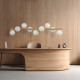 TK Lighting Estera Wood fehér-bézs függesztett lámpa (TK-5906) G9 9 izzós IP20