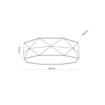 TK Lighting Kantoor fekete mennyezeti lámpa (TK-1567) E27 4 izzós IP20