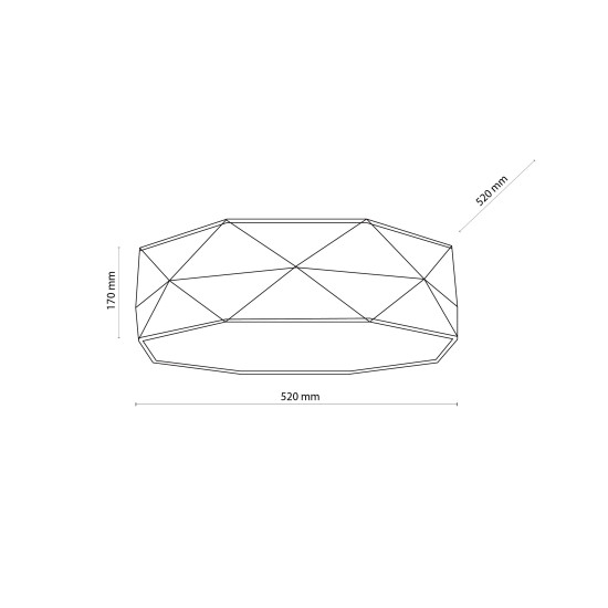 TK Lighting Kantoor fekete mennyezeti lámpa (TK-1567) E27 4 izzós IP20
